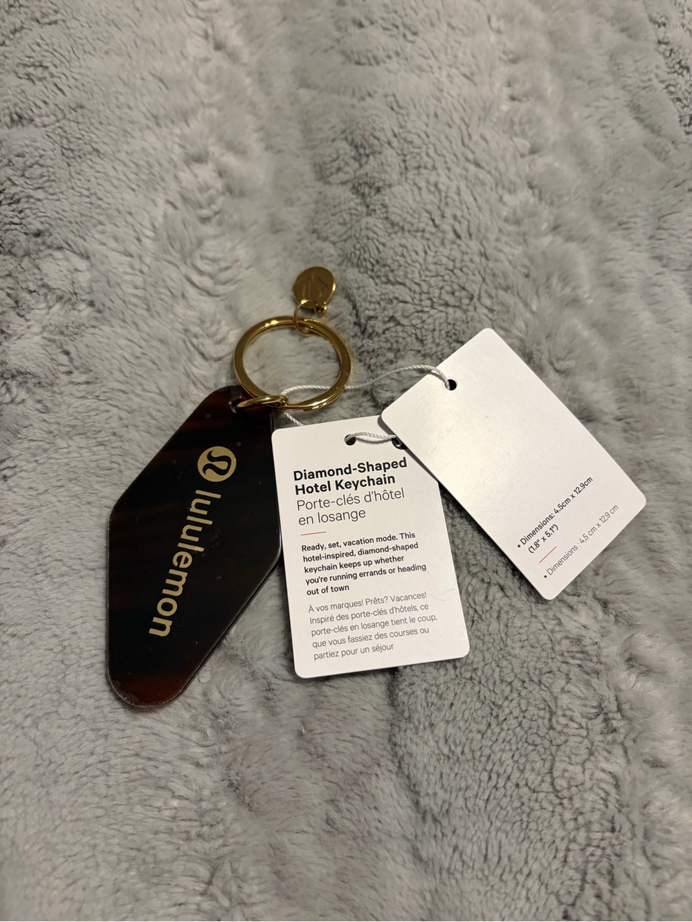 Lululemon Diamond-Shaped Hotel Keychain